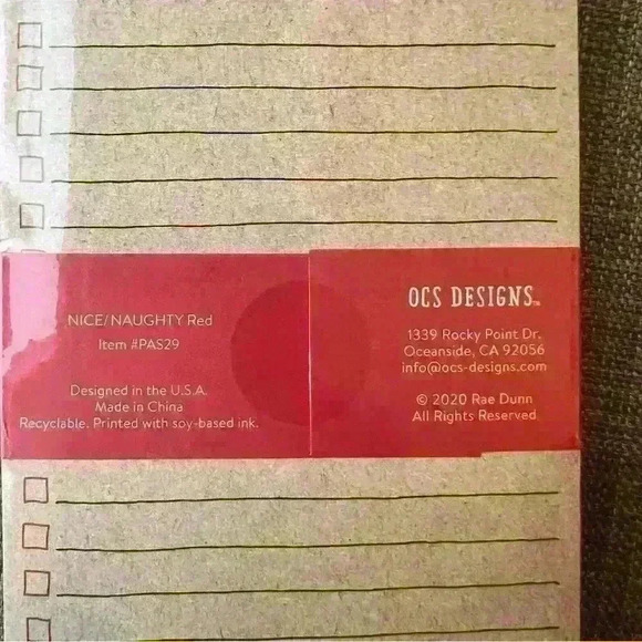 NEW SET of 2 Rae Dunn Holiday Notepads One NAUGHTY list pad & One NICE list pad - Picture 8 of 10